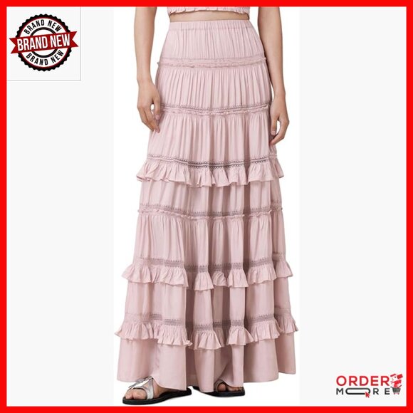 Maxi Skirt High Rise Pull On Casual Fall Holiday Wear